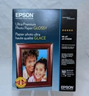 Epson Ultra Premium Glossy Photo Paper 8.5X11 Heavyweight Instant Drying 50 Page. Fixed Price $32.00.