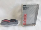 Typewriter Ribbon Spool Nu-kote, Burroughs, Red And Black. Fixed Price $14.00.