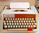 1969 Brother Echelon 89 Portable Typewriter With Case And Manual Mcm. Fixed Price $127.96.
