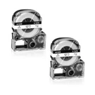 2PK 1/2" Compatible LK-4WBN LC-4WBN Tape For Epson Labelworks Black White. Fixed Price $8.99.