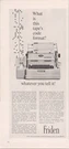 Vintage Friden Flexowriter Computer 8-CHANNEL Tape Print Ad 1963. Fixed Price $17.45.