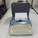 Vtg Smith Corona Coronet Electric Typewriter W/case Blue New Ribbon Tested Nice. Fixed Price $60.00.