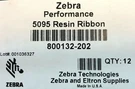 Zebra 800132-202 Resin 2.24"X242' 5095 High Thermal Ribbon 0.5IN Core 12ROLLS/BX. Fixed Price $80.76.