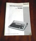 Panasonic KX-R550 Electronic Typewriter Operating Instructions. Fixed Price $5.00.
