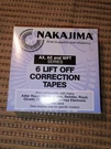 Nakajima LO001 AE-580, AE-500 AE-710 6 Typewriter Correction Lift Off Tapes. Fixed Price $9.95.