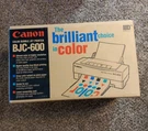 Vintage Canon BJC-600: Color Bubble Jet Printer W/ Ink, Power Cord & Manual New. Fixed Price $189.89.