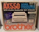 Brother AX-550 Word Processing Portable Typewriter W/manual & Box Tested. Fixed Price $59.99.