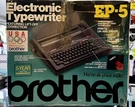 Brother Electronic Typewriter EP5 Ac/dc Battery Operated, Power Cord, Portable. Fixed Price $54.99.