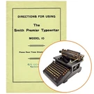 Smith Premier NO.10 Typewriter Instruction Manual Repro User Antique Vtg. Fixed Price $15.00.