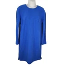 Ann Taylor Womens Dress Size 2 Mini Shift Royal Blue Long Sleeve Side Hem Zipper. Fixed Price $29.89.