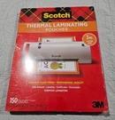 Scotch Thermal Laminating 150 Pouches 3 Mil 8.9 X 11.4 (228 291 Mm). Fixed Price $31.19.